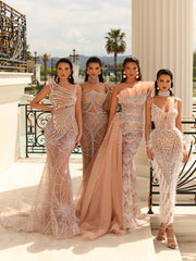 nude evening gowns